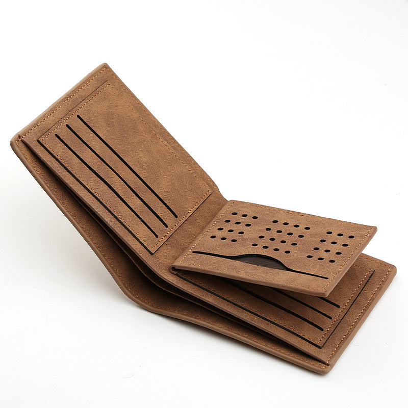 Men's Compact Wallet With Zipper