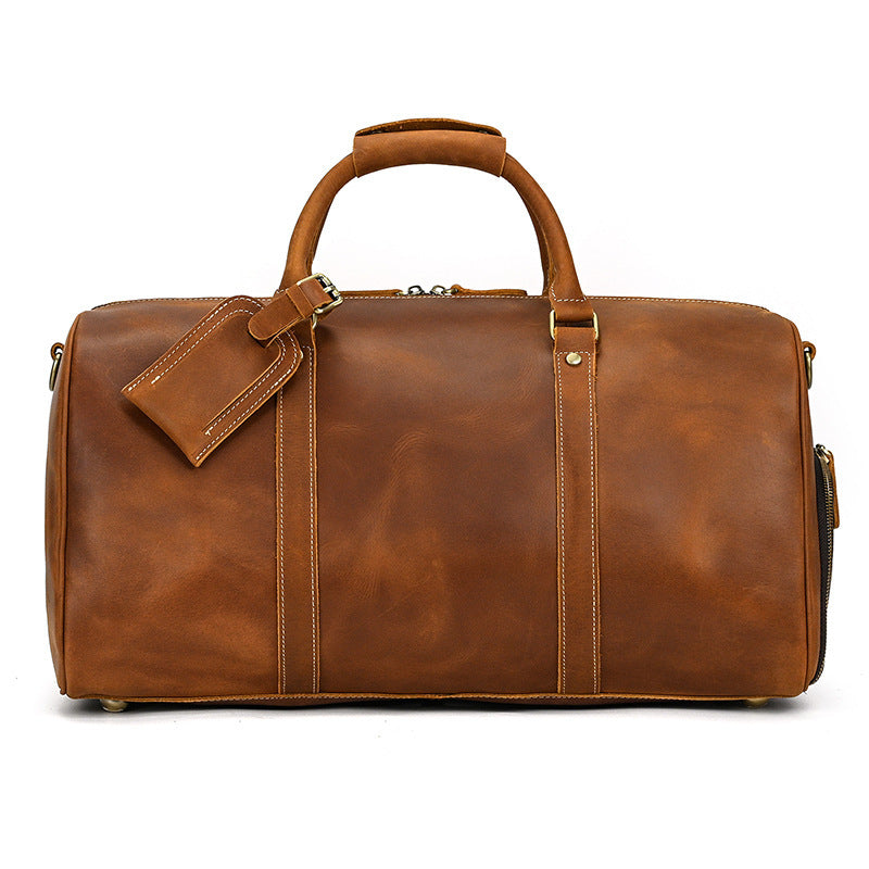 Vintage Cowhide & Leather Gym / Travel Bag
