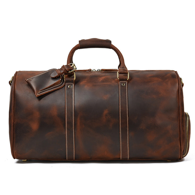 Vintage Cowhide & Leather Gym / Travel Bag