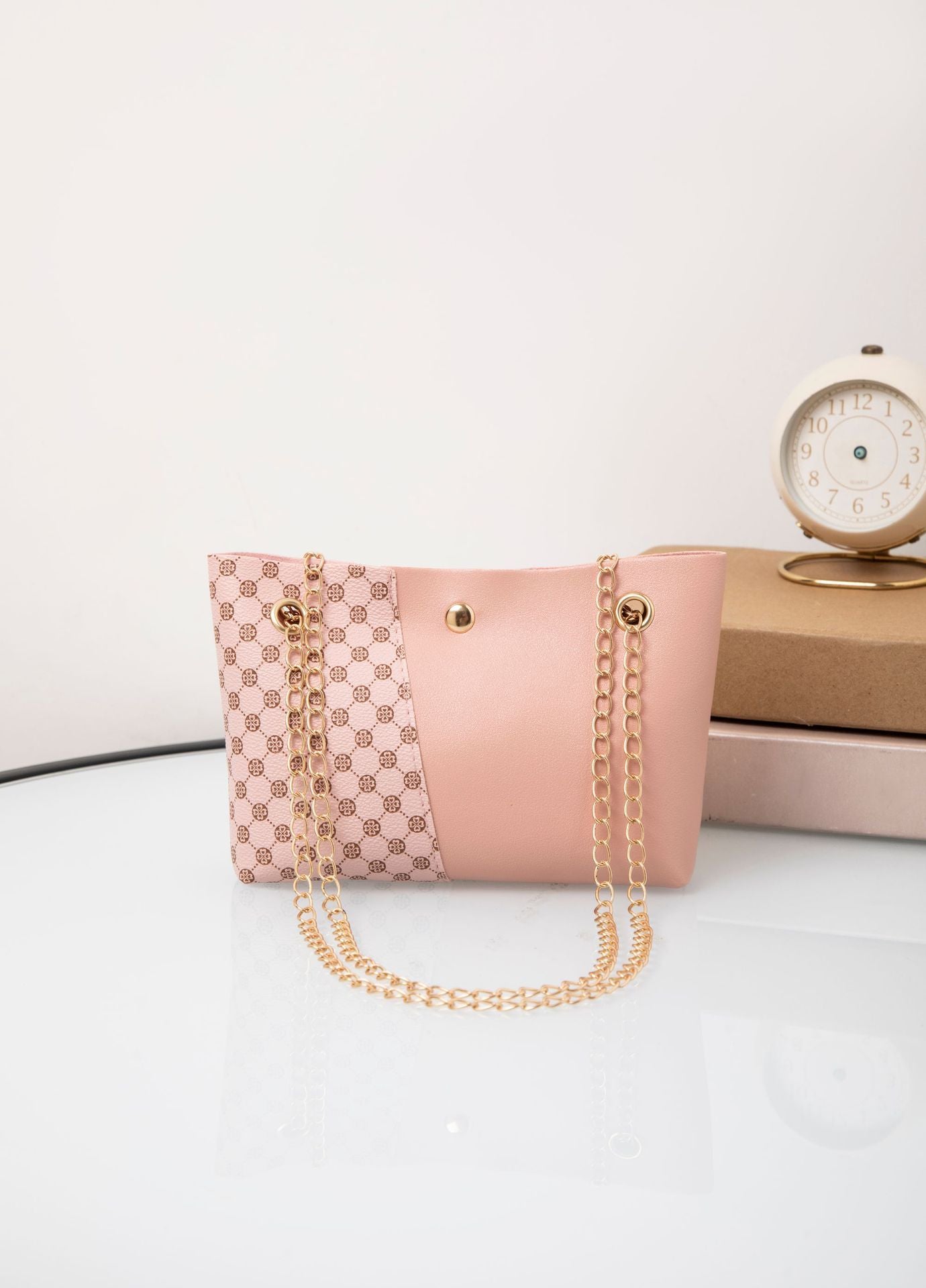Dotted Printed Chain Shoulder Messenger Bag