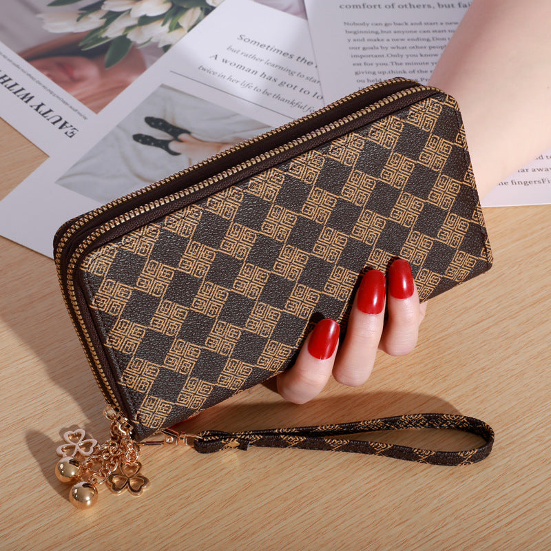 Women's Hand Holding Casual Double Zip Purse