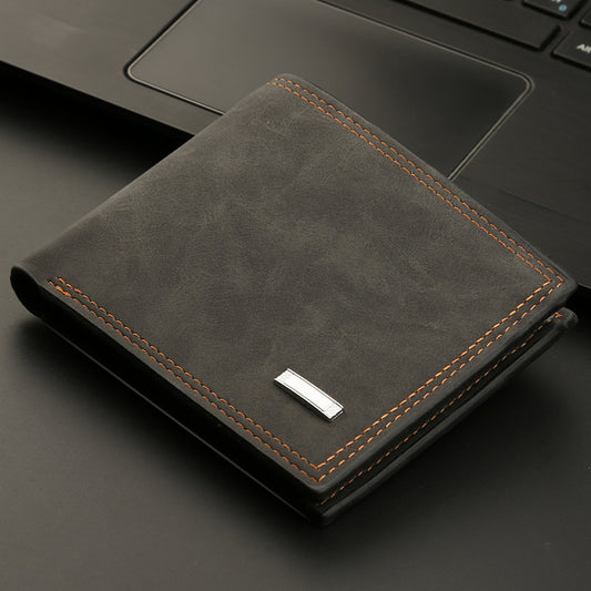 Men's Compact Wallet With Zipper