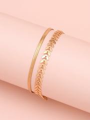 Women's Two-piece Anklet Snake Chain