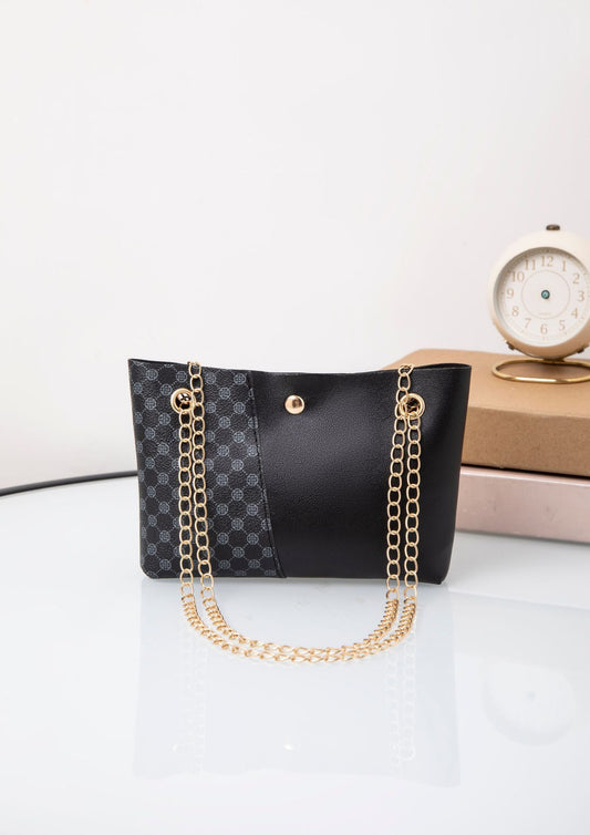 Dotted Printed Chain Shoulder Messenger Bag