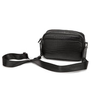 Leather Crocodile Print Shoulder Bag