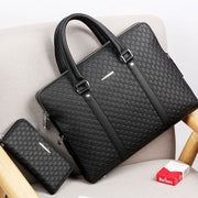 Men's leather briefcase handbag