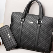 Men's leather briefcase handbag