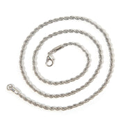 Men's Silver Twisted String Chain Necklace