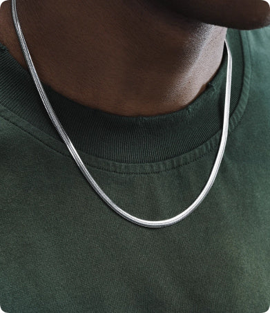 Flat Snake Bone Chain