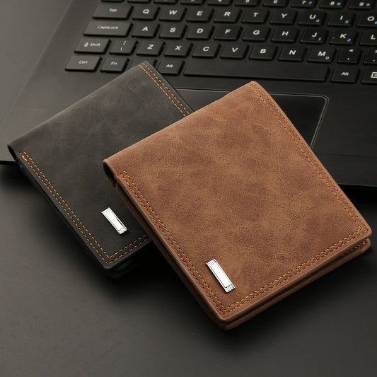 Men's Compact Wallet With Zipper