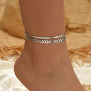 Women's Two-piece Anklet Snake Chain