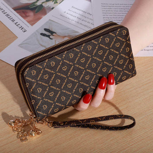 Women's Hand Holding Casual Double Zip Purse