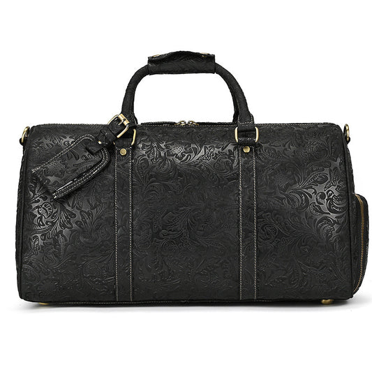 Vintage Cowhide & Leather Gym / Travel Bag