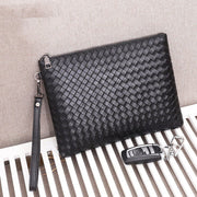 Leather Woven Clip Bag