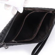 Leather Woven Clip Bag
