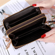 Women's Hand Holding Casual Double Zip Purse