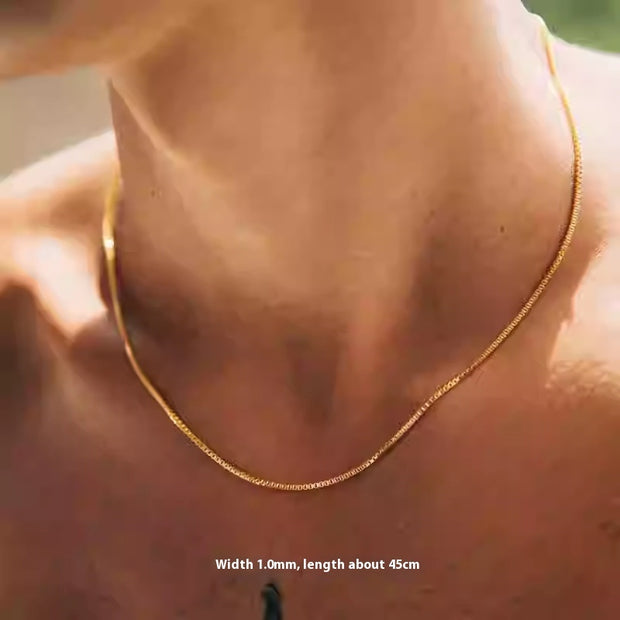 Unisex Box Chain Necklace